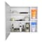 Tuhome Oman Medicine Cabinet, Three Internal Shelves, Single Door, Two External Shelves, White GLB6746 - alternate 2